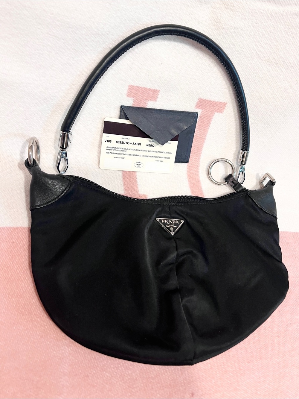 Prada⭐️🌟Black Nylon Shoulder Hobo with Silver Hardware! - Picture 4 of 16